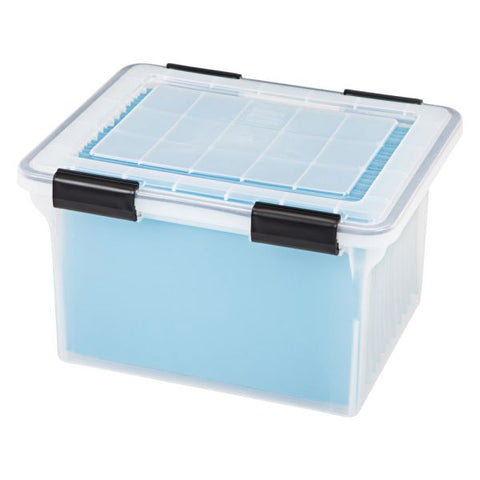 I.R.I.S. Weathertight File Box 17.9" x 10.9" x 14.5" - Legal/Letter Size - Plastic - Clear