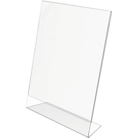 deflecto Classic Image Slanted Sign Holder, Portrait, 8.5 x 11 Insert, Clear