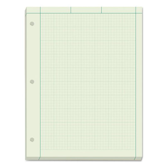 TOPS Engineering Computation Pads, Cross-Section Quadrille Rule (5 sq/in, 1 sq/in), Green Cover, 200 Green-Tint 8.5 x 11 Sheets