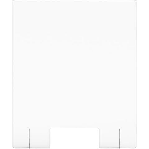 Lorell Social Distancing Barrier w/Cutout 30" Width x 7" Depth x 36" Height - 1 Each - Clear - Acrylic