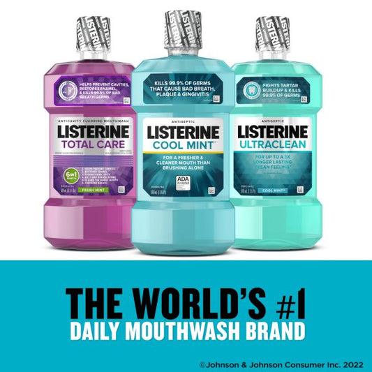 LISTERINE Cool Mint Antiseptic Mouthwash For Plaque, Bad Breath, Gingivitis - Mint - 1.59 quart - 1 Each