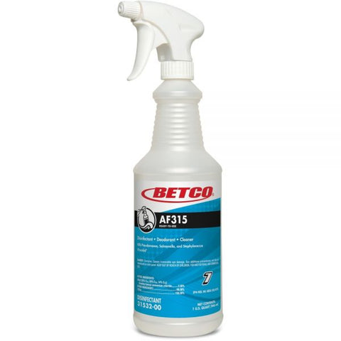 Betco AF315 Disinfectant Cleaner, Citrus Floral Scent, 128 Oz Bottle, Case Of 4