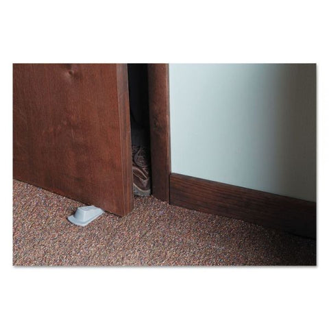 Master Caster Big Foot Doorstop, No Slip Rubber Wedge, 2.25w x 4.75d x 1.25h, Gray, 2/Pack