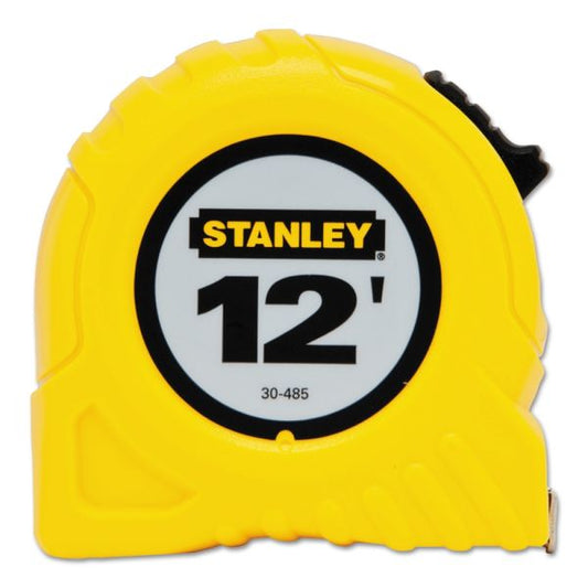 Stanley Bostitch Power Return Tape Measure w/Belt Clip, 0. 12ft, Yellow