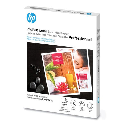 HP Inkjet Brochure Paper, 98 Bright, 48 lb Bond Weight, 8.5 x 11, White, 150/Pack