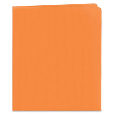 Smead Two-Pocket Folder, 100-Sheet Capacity, Orange, 25/Box