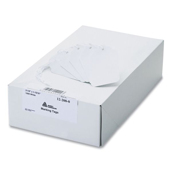 Avery Medium-Weight White Marking Tags, 3.25 x 1.94, 1,000/Box