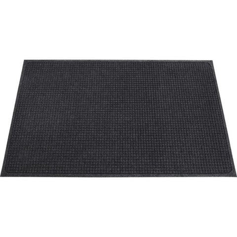 Genuine Joe Indoor Eternity Floor Mat 36" x 60" - Plastic, Rubber - Charcoal Gray