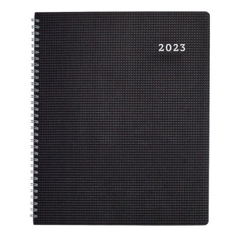 Brownline DuraFlex Weekly Appointment Planner, 11" x 8-1/2", 50% Recycled, Black, January To December 2023, CB950V.BLK