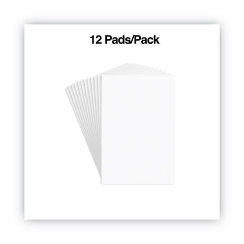 Universal Scratch Pads, Unruled, 4 x 6, White, 100 Sheets, 12/Pack