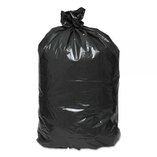 Earthsense Commercial Linear Low Density Recycled Can Liners, 56 gal, 2 mil, 43" x 47", Black, 10 Bags/Roll, 10 Rolls/Carton