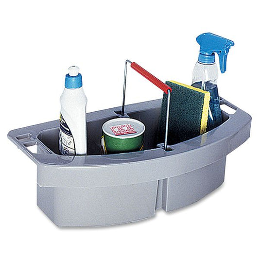 Rubbermaid Commercial Maid Caddy, Two Compartments, 16 x 9 x 5, Gray