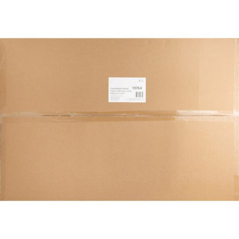 Lorell Aluminum Frame Cork Board 24" Height x 36" Width - Cork Surface - Long Lasting, Warp Resistant - Brown Aluminum Frame - 1 Each