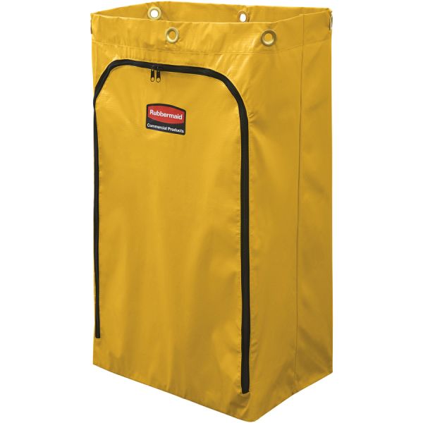 Rubbermaid Commercial 6173 Cleaning Cart 24-Gallon Replacement Bags 24 gal Capacity - Yellow - Vinyl - 4/Carton - Janitorial Cart