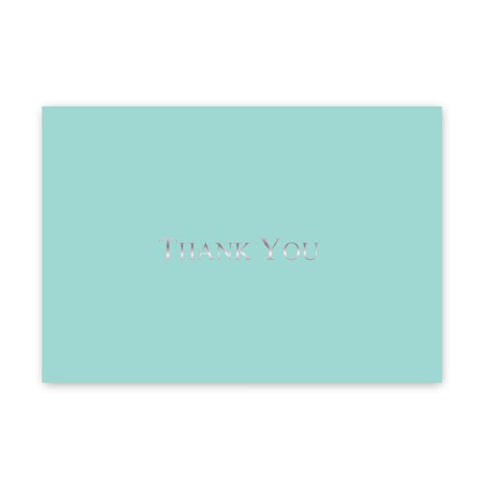 Great Papers! Bella Blue with Silver Foil Thank You Note Card and Envelope, 4.875" x 3.375" (folded), 20 count