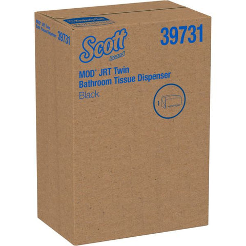 Scott Pro Coreless Twin Jumbo Roll Tissue Dispenser, 23.5 x 6.75 x 11.88, Black