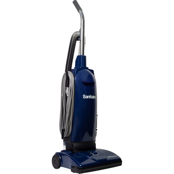 Sanitaire SL4110A Pro Upright Vacuum 3 quart - Bagged - Crevice Tool, Dusting Brush, Upholstery Tool, Extension Wand, Nozzle, Brushroll - 13" Cleaning Width - 30 ft Cable Length - 10 A - 77 dB(A) - Blue, Black