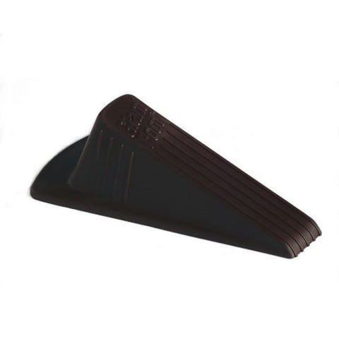 SKILCRAFT Rubber Wedge Doorstop Non-slip, Heavy Duty, Impact Resistant - Vulcanized Rubber - 3.5" x 6.8" - Brown