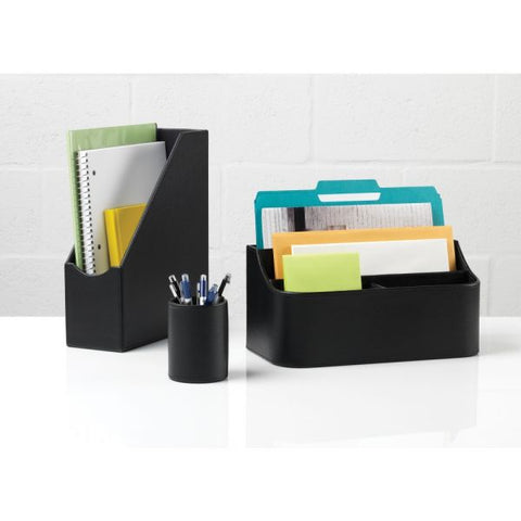 Realspace Black Faux Leather Business Card Holder