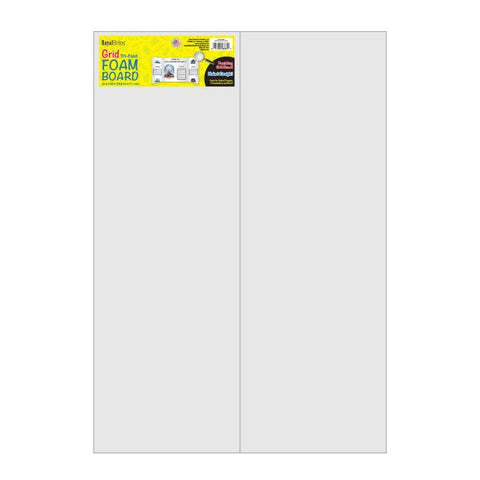 White Grid Tri-Fold Foam Board White Grid Tri-Fold Foam Board, 22"x28"