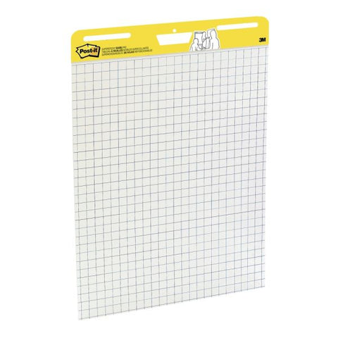 Post-it Super Sticky Easel Pad, With 1" Grid Lines, 25" x 30", White, Pad Of 30 Sheets