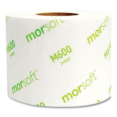 Morcon Paper Morsoft Millennium Toilet Paper, 2-Ply, White, 4 1/2 x 3 7/8 Sheet, 600 Sheets/Roll, 48 Rolls/Carton