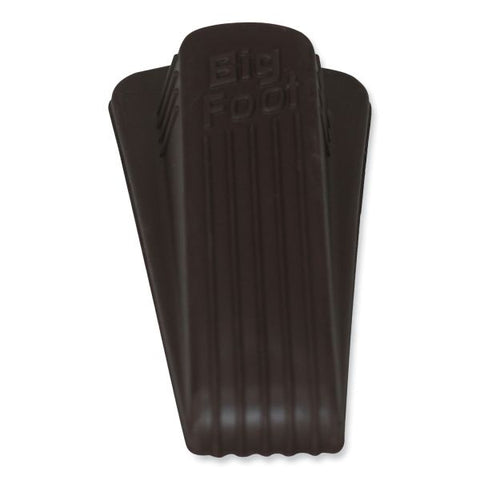 Master Caster Big Foot Doorstop, No Slip Rubber Wedge, 2.25w x 4.75d x 1.25h, Brown