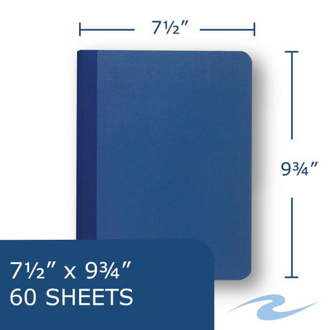 Chemistry Book Blue Cvr Numbered 9.75"x7.5" Narrow W/margin Grn Roaring Spring Chemistry Notebook, Case of 24, 9.75" x 7.5", 60 Numbered Sheets, Green Paper, Narrow Ruled, Durable Canvas Covers, Ideal For labs, Chemistry classes & Themes, Made in The USA