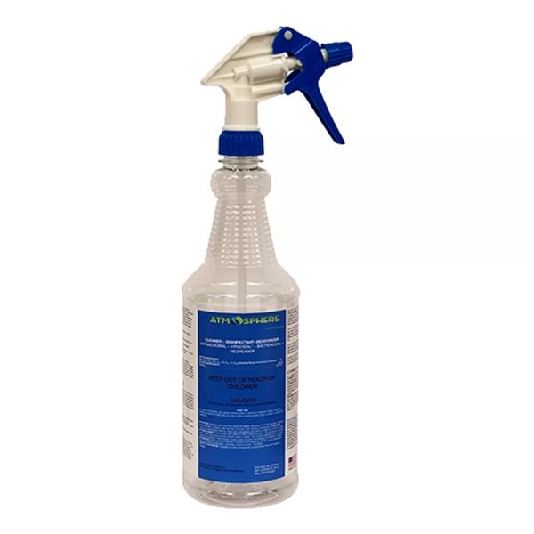 Atmosphere Cleaner And Disinfectant Spray Bottles, 32 Oz, Pack Of 12