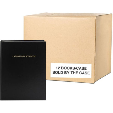 Roaring Spring Lab Research Notebook, Quadrille Rule, Black Cover, 11.25 x 8.75, 72 Sheets