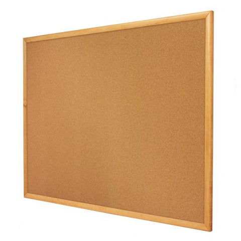 Quartet Classic Series Cork Bulletin Board, 36 x 24, Natural Surface, Oak Fiberboard Frame