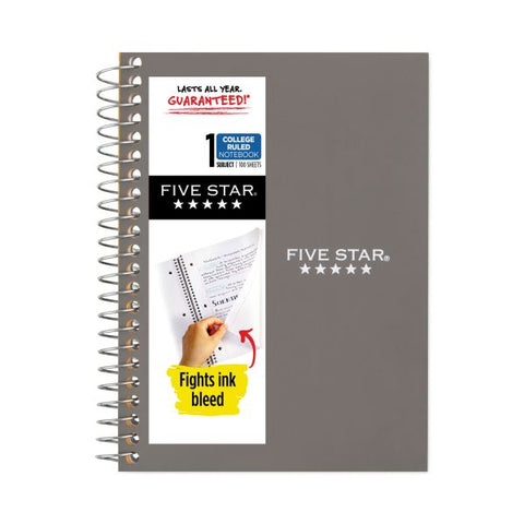 Five Star Wirebound Notebook, 1 Subject, Medium/College Rule, Randomly Assorted Covers, 7 x 4.38, 100 Sheets