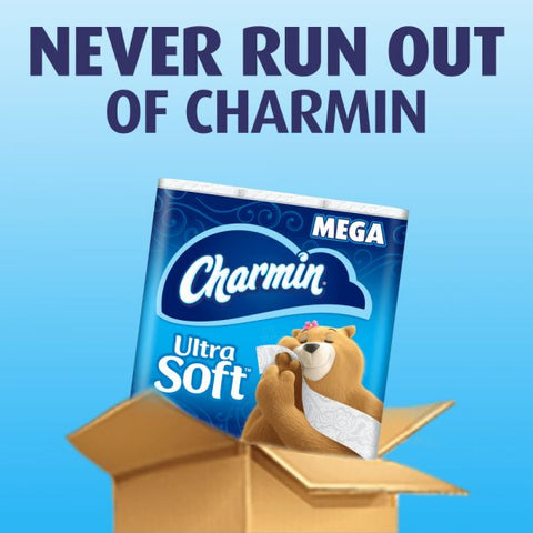 Charmin Ultra Soft 2-Ply Mega Roll Toilet Paper, 264 Sheets Per Roll, 8 Rolls Per Pack, Case Of 3 packs