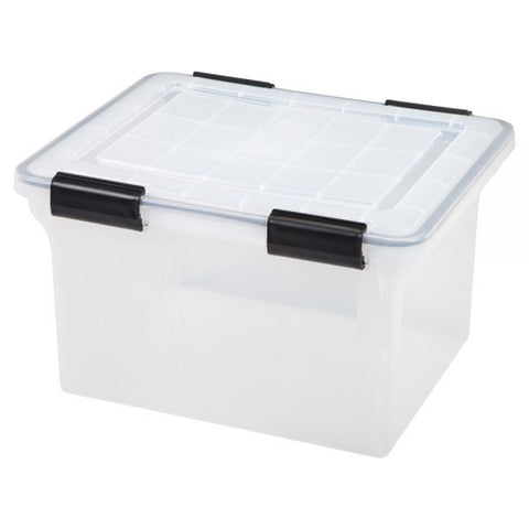 I.R.I.S. Weathertight File Box 17.9" x 10.9" x 14.5" - Legal/Letter Size - Plastic - Clear