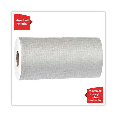 WypAll General Clean X60 Cloths, Small Roll, 9.8 x 13.4, White, 130/Roll, 12 Rolls/Carton