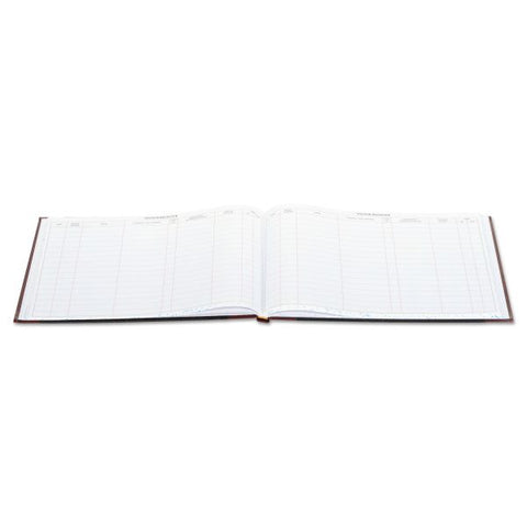 Wilson Jones Detailed Visitor Register Book, 8 Column Format, Black Cover, 12.25 x 9.5 Sheets, 208 Sheets/Book