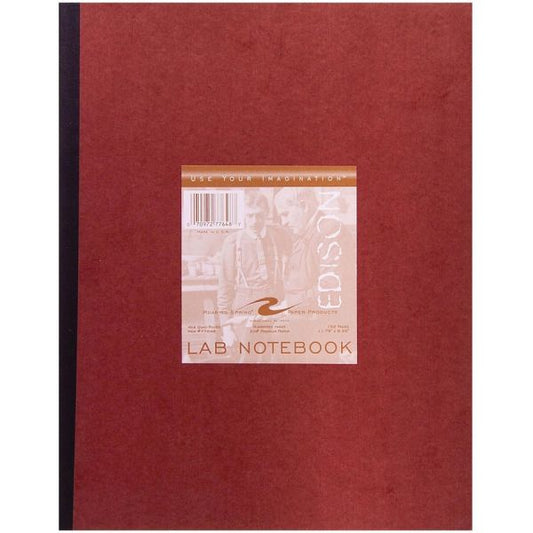 Labbk Green Numbered 1-152 11.75"x9.25" Green Paper Red Cov Case of 24 Sets of Lab Notebooks, 11.75"x9.25", 76 sheets/152 numbeRed pages of 20# Green tint Paper, Red pressboard cover, glued and taped