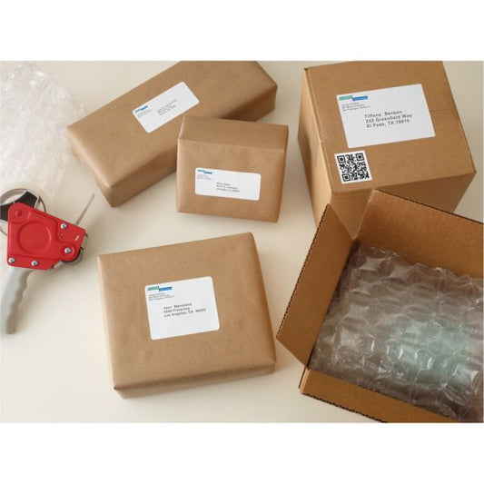 Avery Shipping Labels w/ TrueBlock Technology, Laser Printers, 3.33 x 4, White, 6/Sheet, 100 Sheets/Box