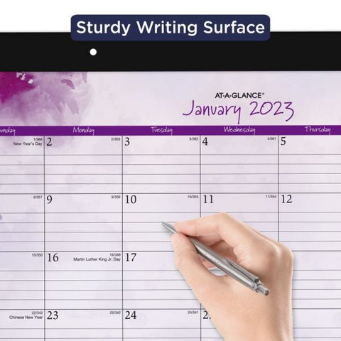 AT-A-GLANCE Beautiful Day 2023 RY Monthly Desk Pad Calendar, Standard, 21 3/4" x 17"