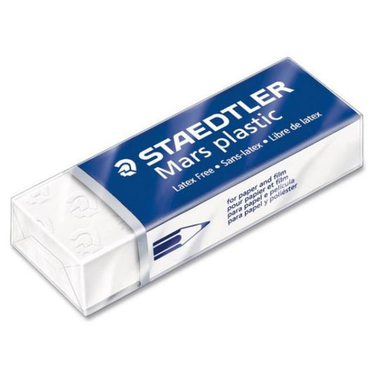 Staedtler Mars Eraser, For Pencil/Ink Marks, Rectangular Block, Large, White, 20/Box