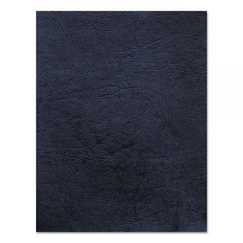 Fellowes Classic Grain Texture Binding System Covers, 11 x 8.5, Navy, 50/Pack