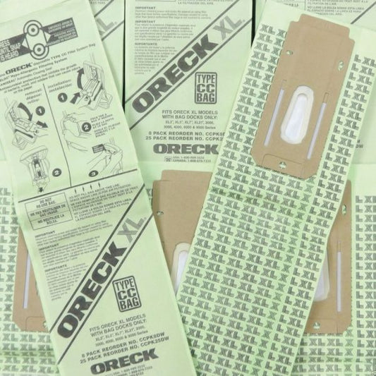 Oreck Commercial Upright Type CC Filtration Bags 25 / Pack - Type CC - Green