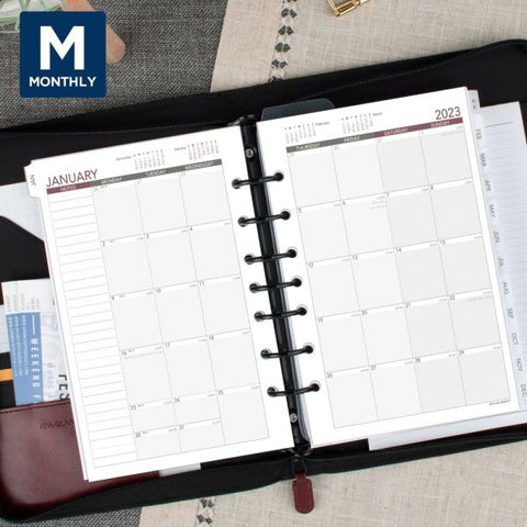 AT-A-GLANCE 2023 RY Weekly Planner Refill, Loose-Leaf, Desk Size, 5 1/2" x 8 1/2"