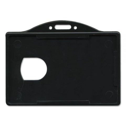 Advantus ID Card Holders, Horizontal, Black 3.68" x 2.38" Holder, 3.38" x 2.13" Insert, 25/Pack 3 3/8" x 2 1/8" Insert Size - Plastic - Black - 25/ Pack