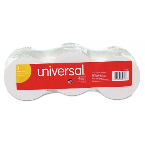 Universal Impact and Inkjet Print Bond Paper Rolls, 0.5" Core, 2.25" x 150 ft, White, 3/Pack