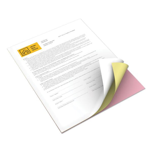 Revolution Carbonless 3-Part Paper, 8.5 x 11, White/Canary/Pink, 5, 000/Carton