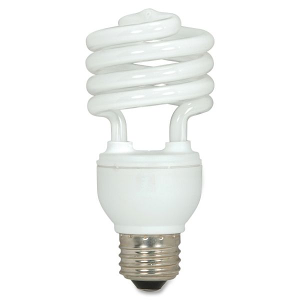 Satco CFL Spiral Bulb, 18 Watts, 3/Pack