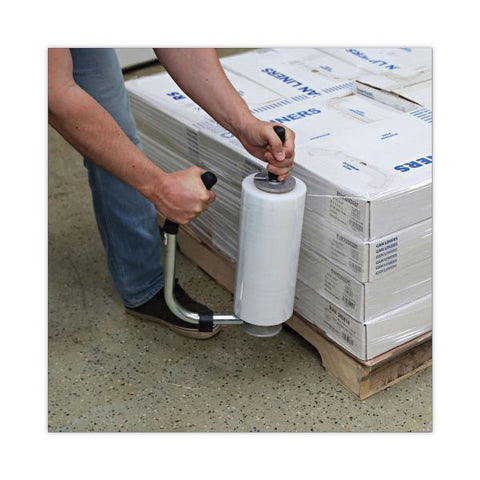 Universal Handwrap Stretch Film, 12" x 1,500 ft Roll, 20 mic (80-Gauge), Clear, 4/Carton