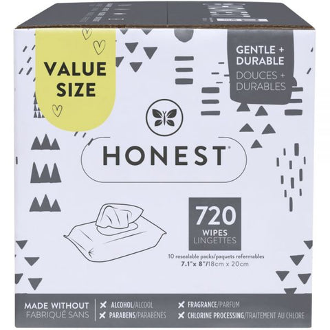 The Honest Company Honest Baby Wipes, Pattern Play, Pack Of 720 Wipes