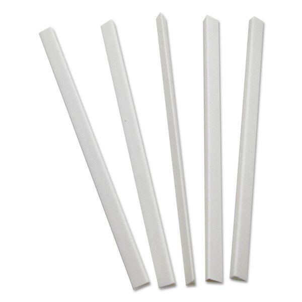 C-Line Slide 'N Grip Binding Bars, 40-Sheet Capacity, 11 x 0.25, White, 100/Box